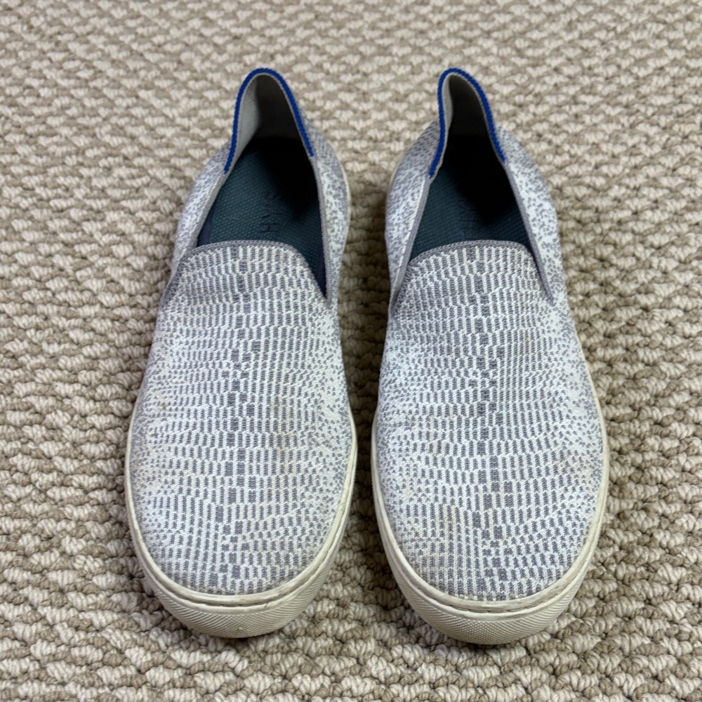 Rothy’s Original Slip On Sneaker - grey white snake print